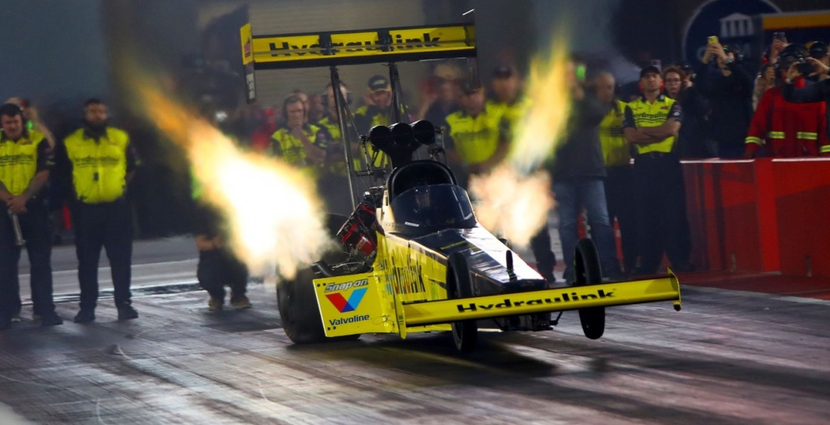 Hydraulink Jim Read Racing “Best Under Pressure” with a 522.62 kph 3.72 sec Australian record top fuel pass